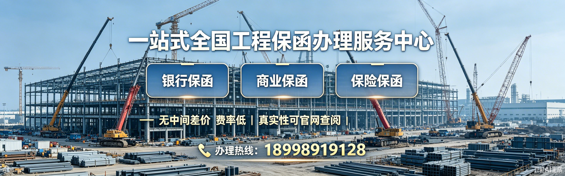 一站式全国工程保函办理服务中心,中间差价费率低  真实性可官网查询